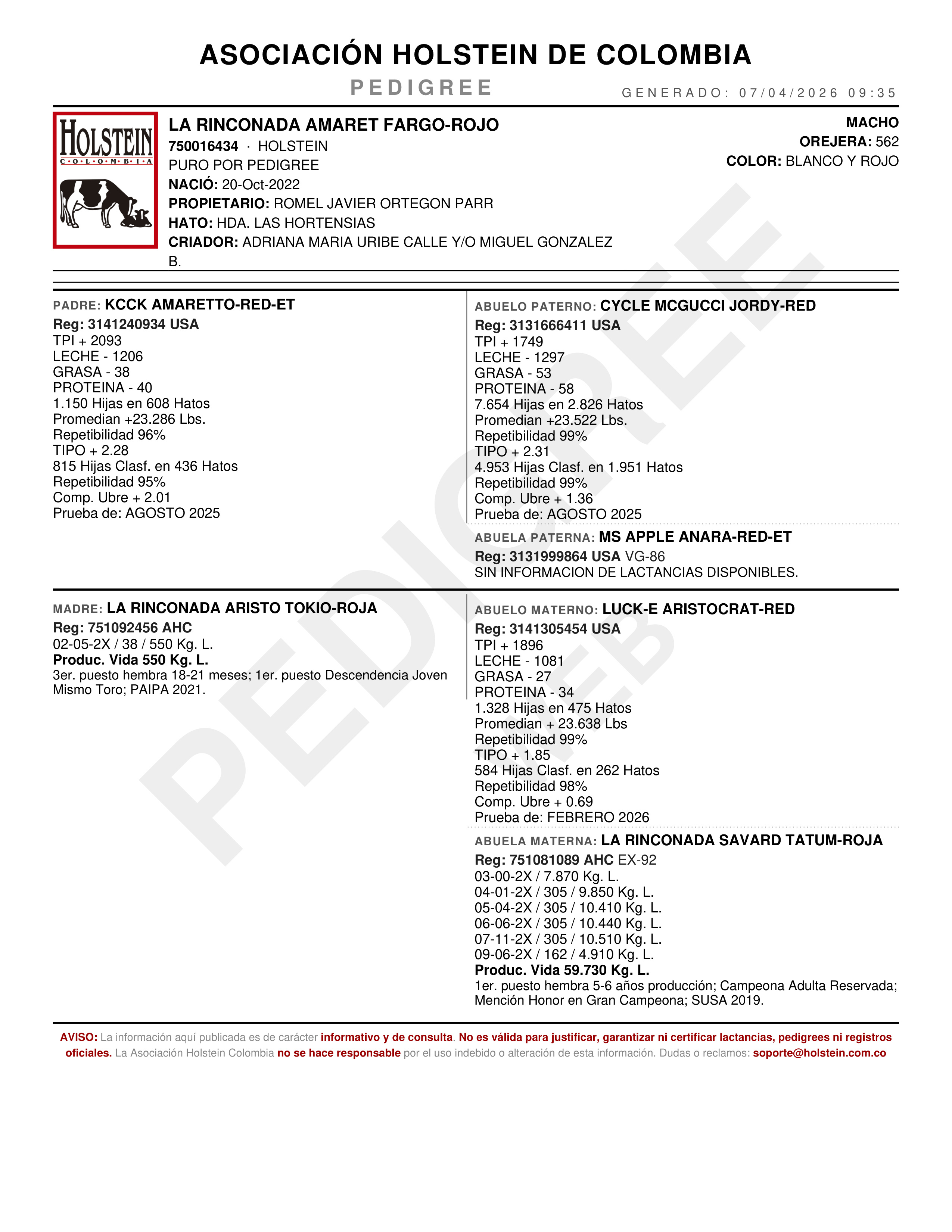 FARGO ROJO — 750016434